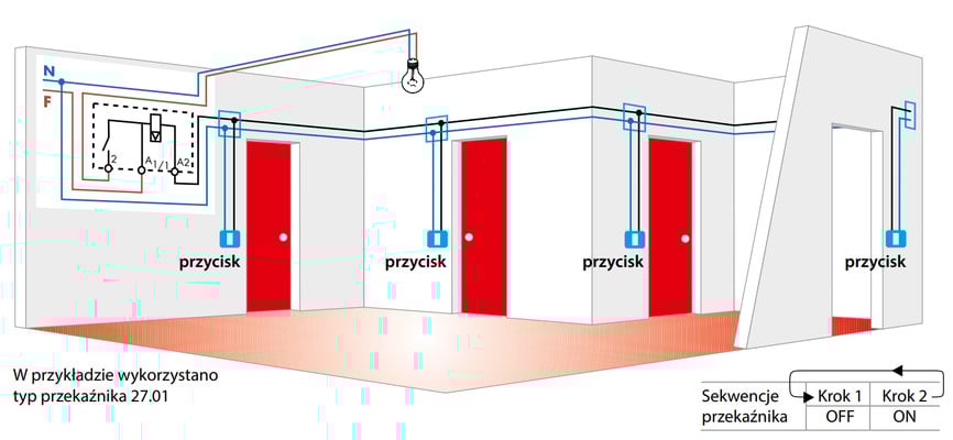 Obwód z wykorzystaniem przekaźników