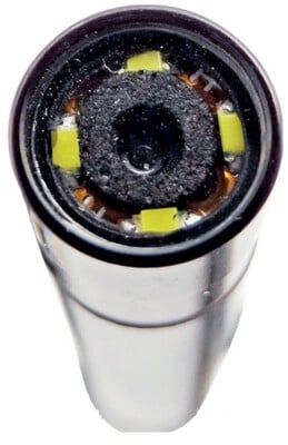 Głowica z kamerą i oświetleniem zbudowanym z diod LED