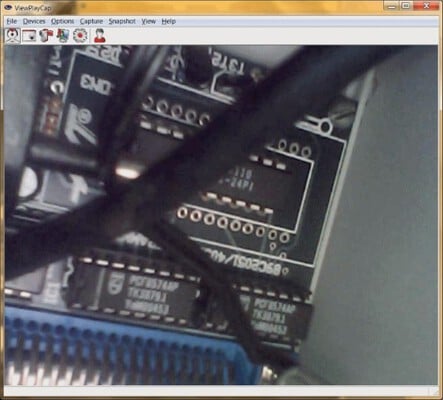 Wygląd okna głównego aplikacji do obsługi endoskopu